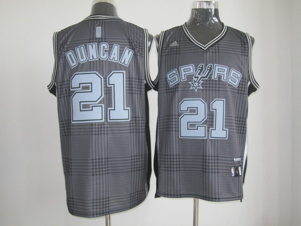  NBA San Antonio Spurs 21 Tim Duncan Swingman Black Square Jersey